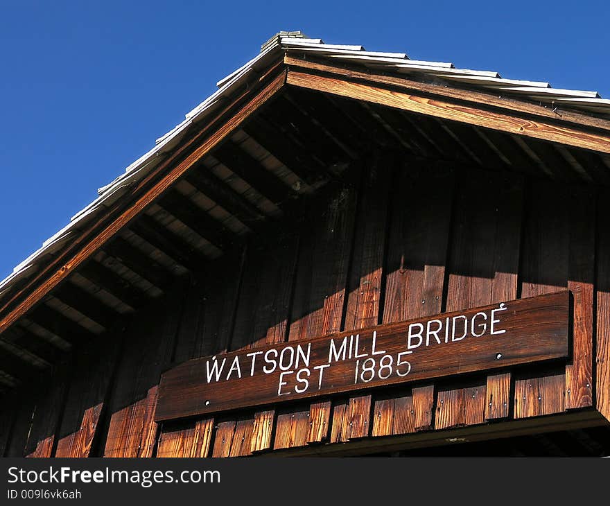 Watson Mill Covered Bridge Roof detail