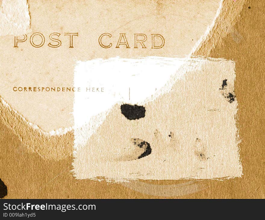 Grunge Poscard Background - Sepia