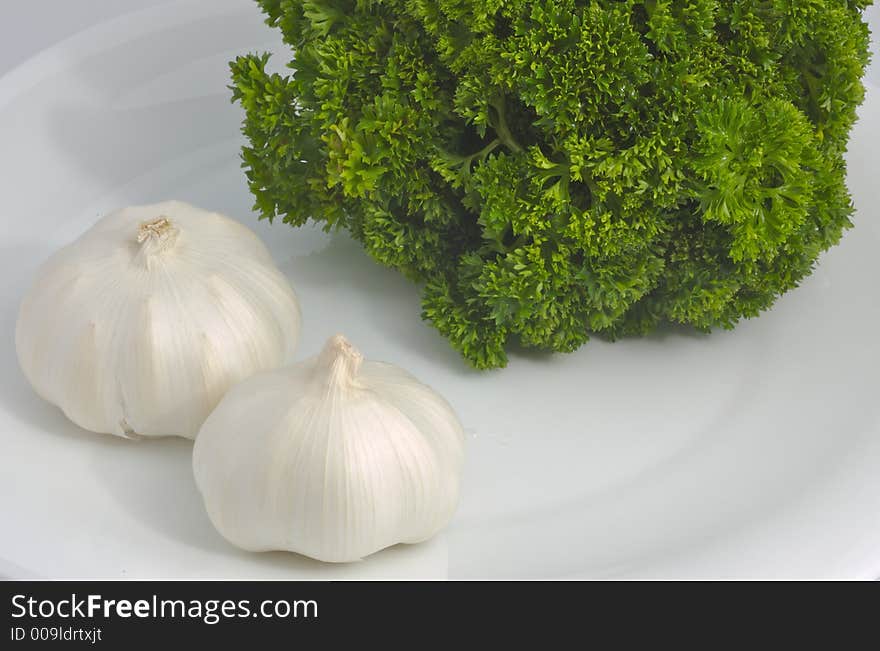 Garlic and parsley