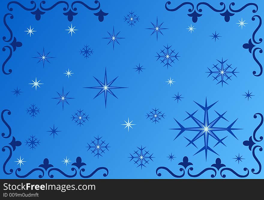 Snowflake background - vector