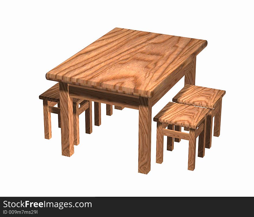 Table With Stools