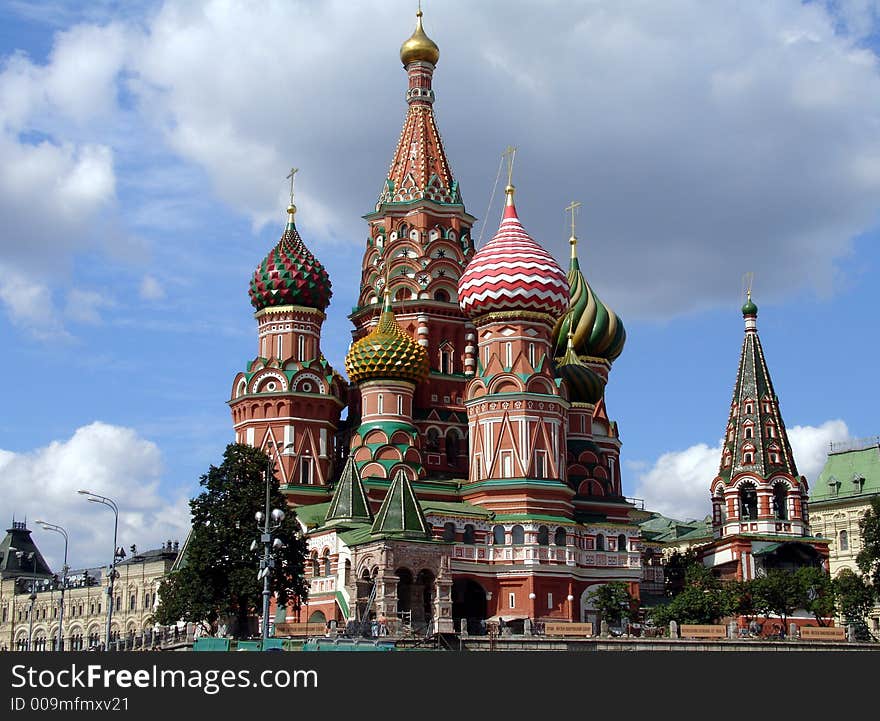 Saint Basil's cathedral in Moscow. Saint Basil's cathedral in Moscow