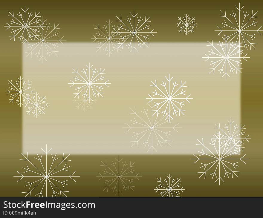 Snowflake on Gold Card