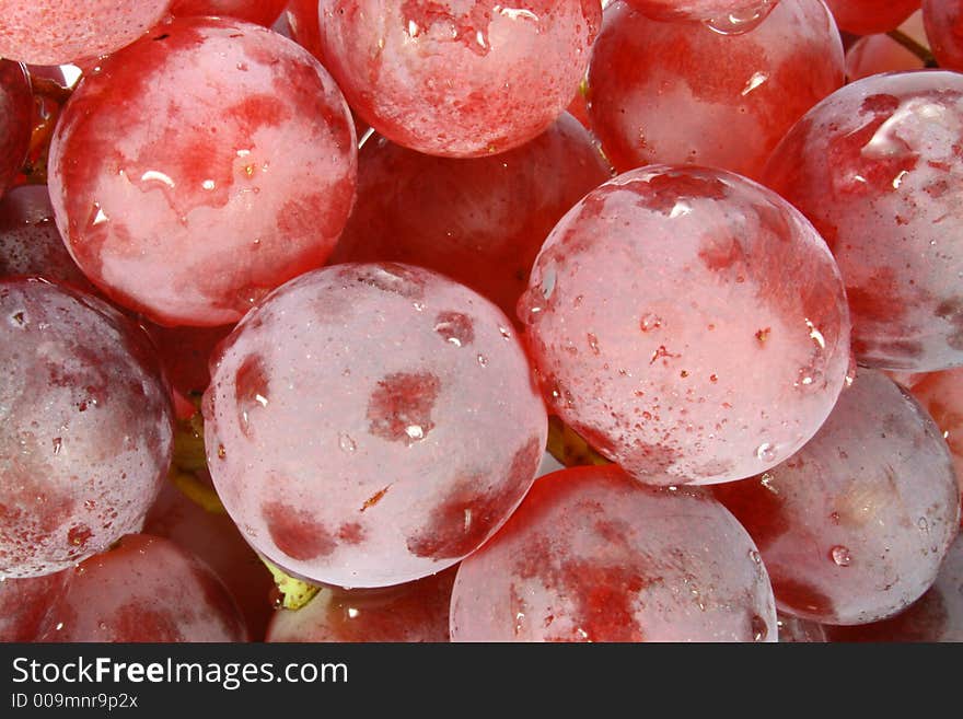 Seasonal grapes with leaves on white. Seasonal grapes with leaves on white