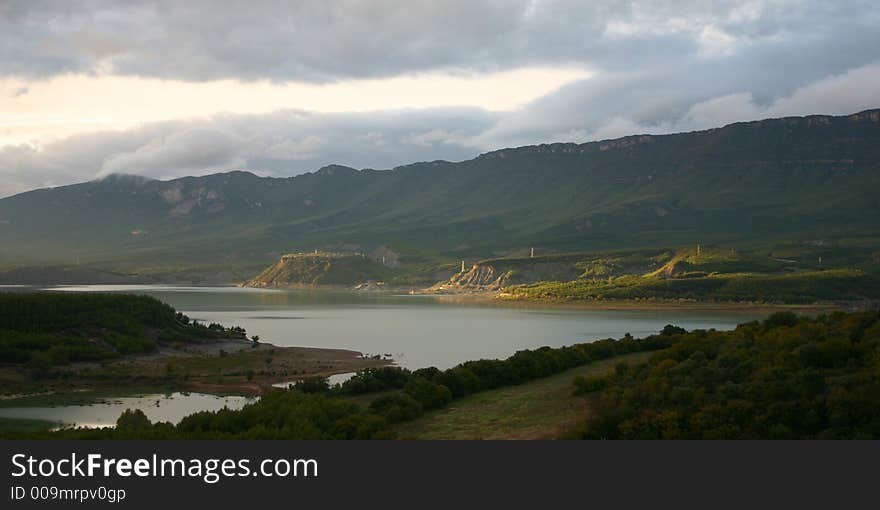 Embalse de Yesa in Aragon, Spain, the planned enlargement of the reservoir is a big political and environmental issue in the region. Embalse de Yesa in Aragon, Spain, the planned enlargement of the reservoir is a big political and environmental issue in the region