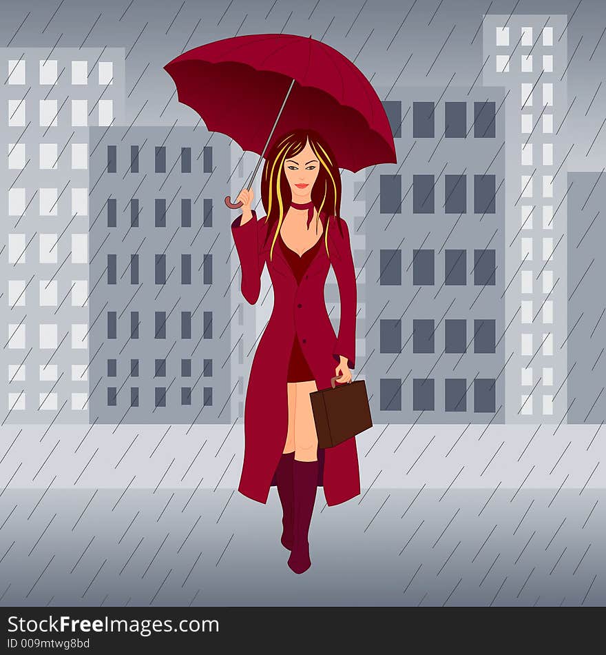 Girl In Rain