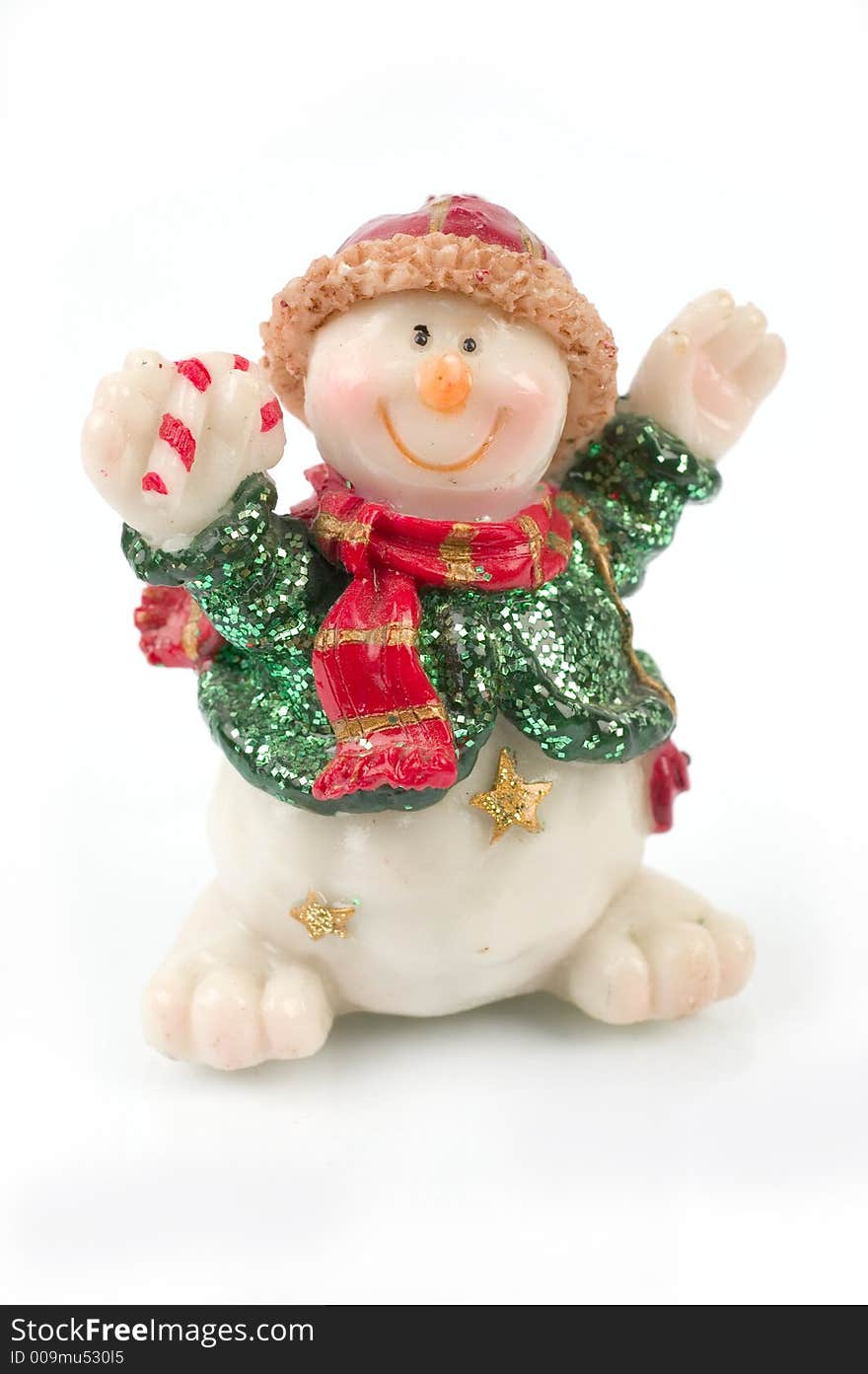 Miniature Snowman statues in different poses against white background with clipping paths. Miniature Snowman statues in different poses against white background with clipping paths