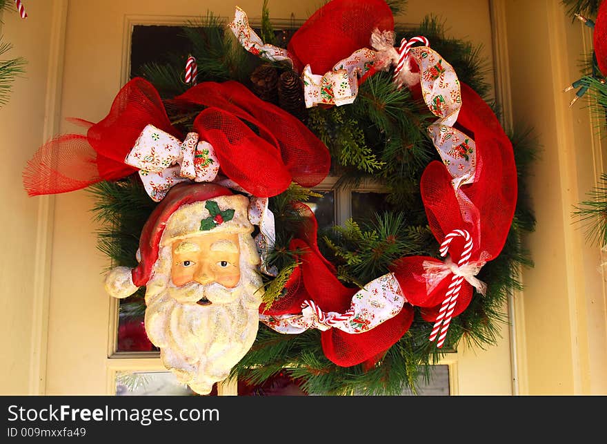 Santa Door Wreath