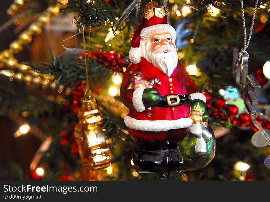 Santa Glass Ornmanet