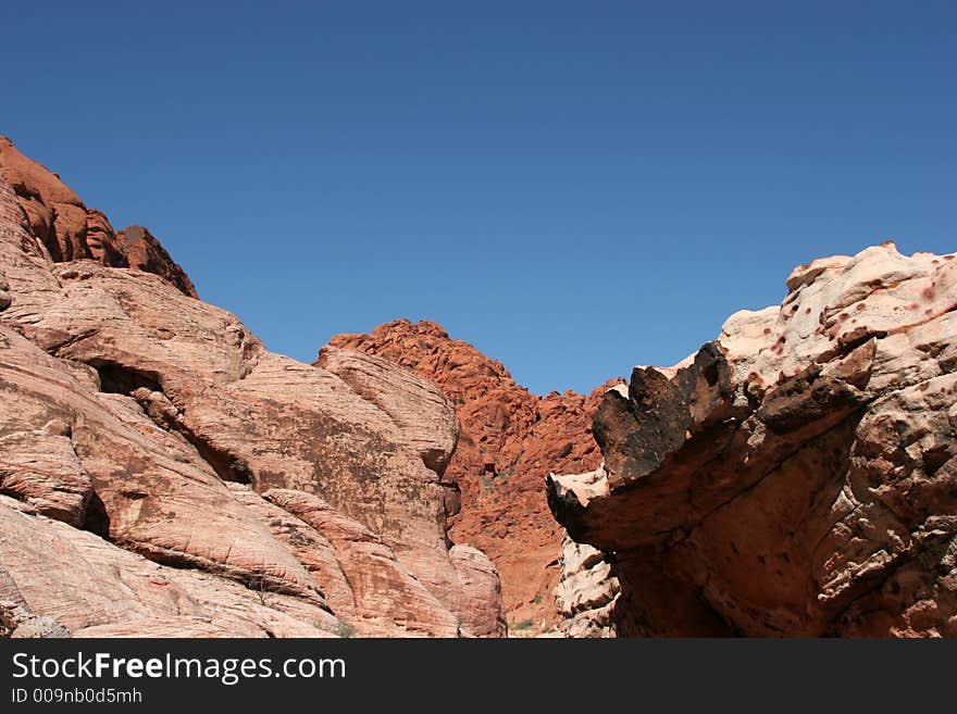 Red rock formations in the park