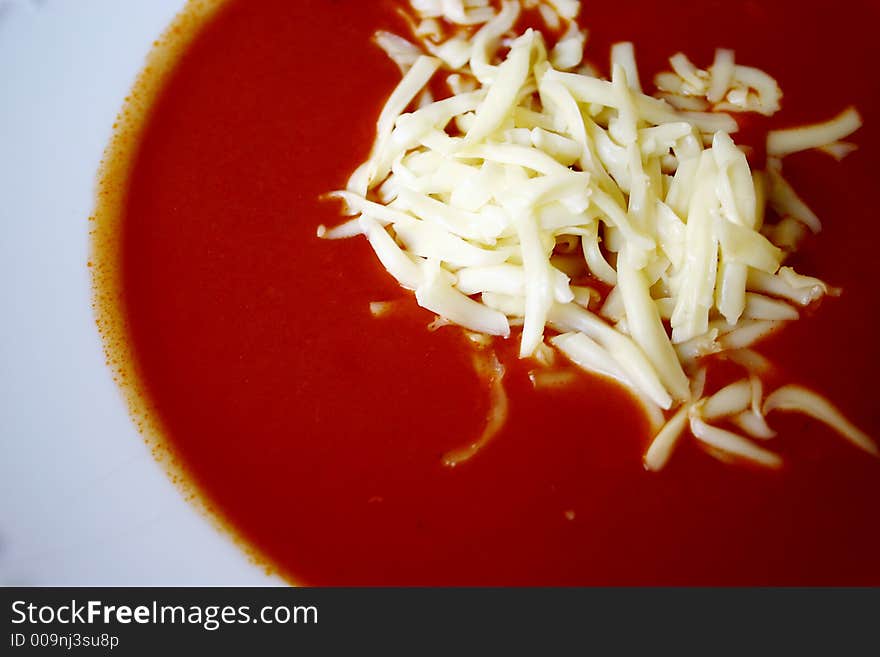 A bowl of Tomato Soup with Italy.