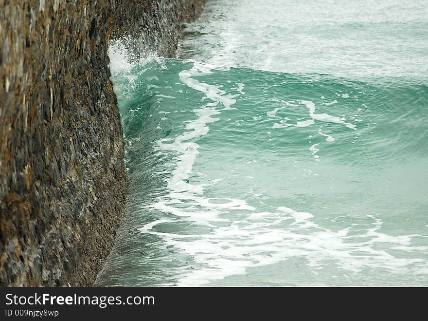 Waves in playa de la concha, San Sebastian, Spain. Waves in playa de la concha, San Sebastian, Spain