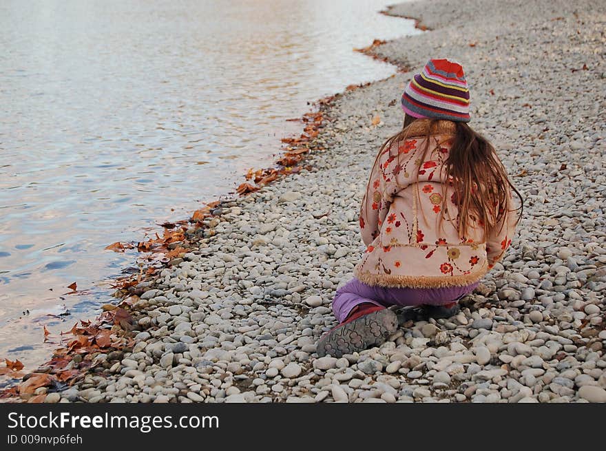 Child On The Beach, Autumn