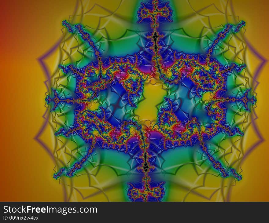 Fractal with the shape of amoeba. Fractal with the shape of amoeba