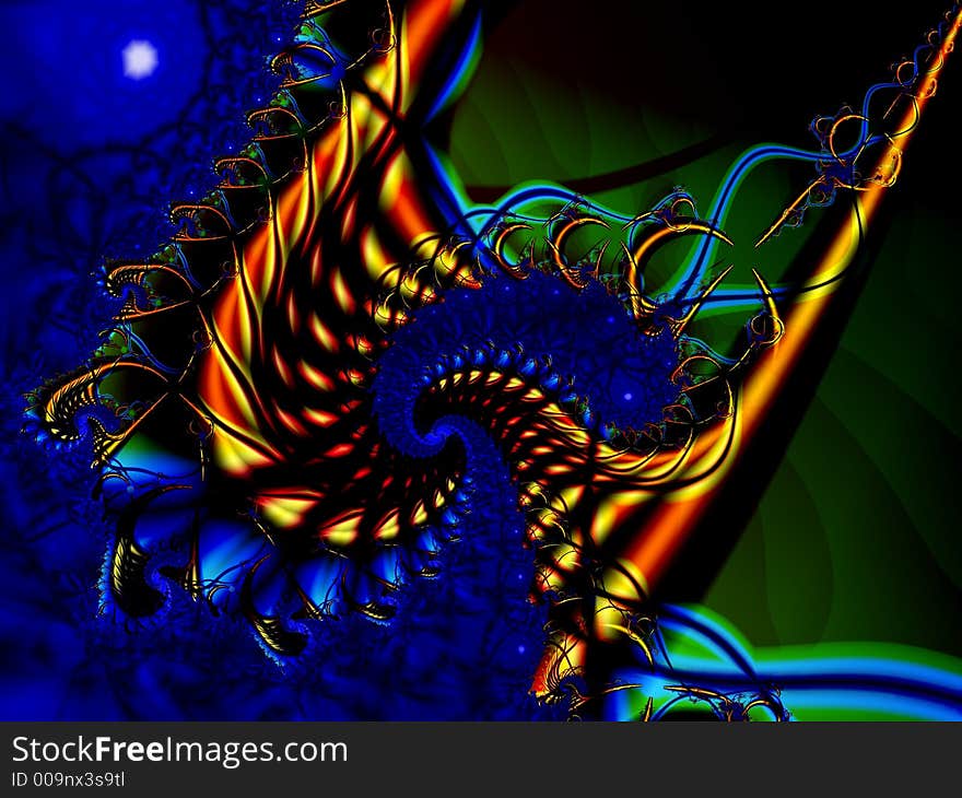 Fractal with stars and waves