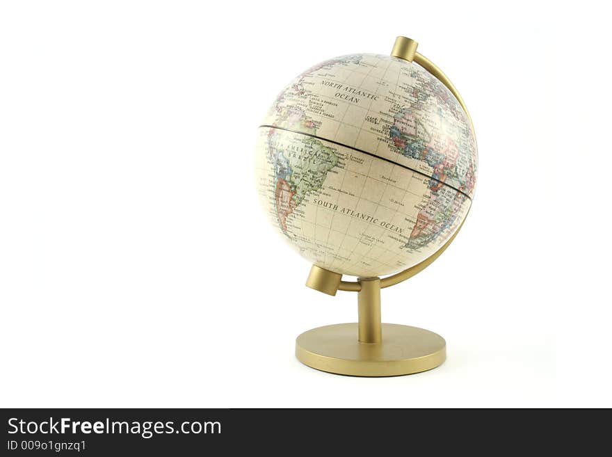 Globe against a white background