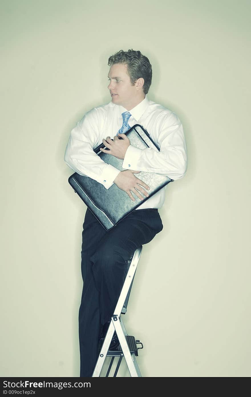 Businessman holding briefcase