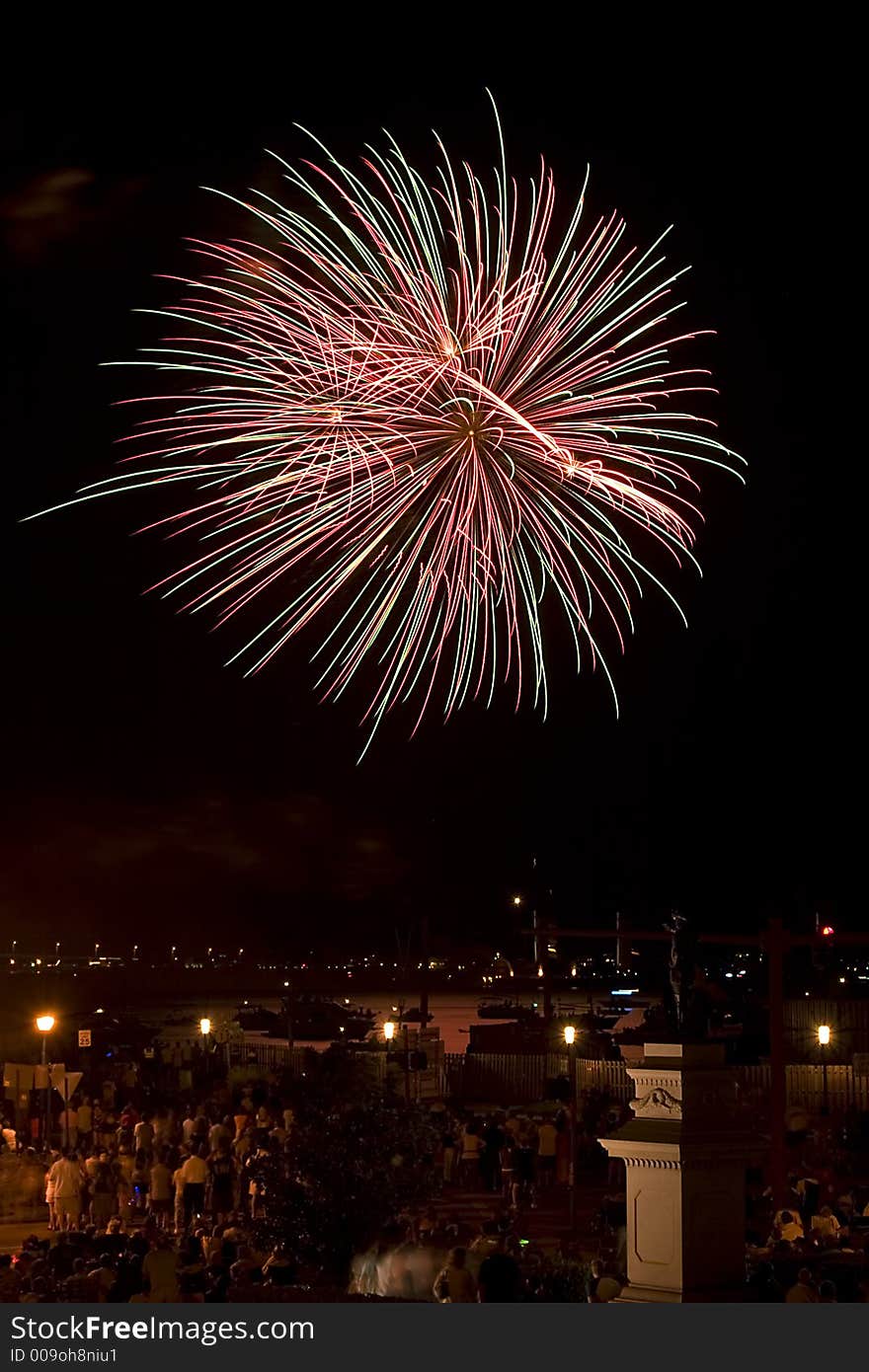 Fireworks at night in St. Augustine, FL Thirteen. Fireworks at night in St. Augustine, FL Thirteen