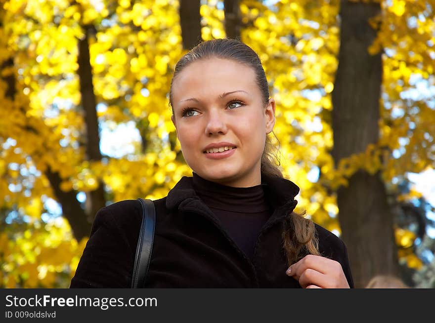 Autumn portrait of a girl