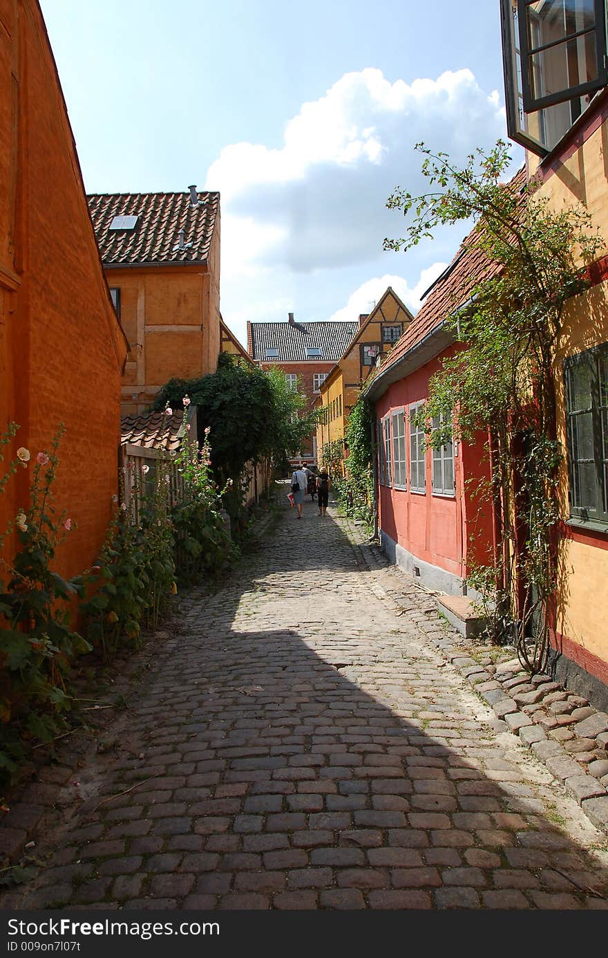 House alley in Helsingör Denmark