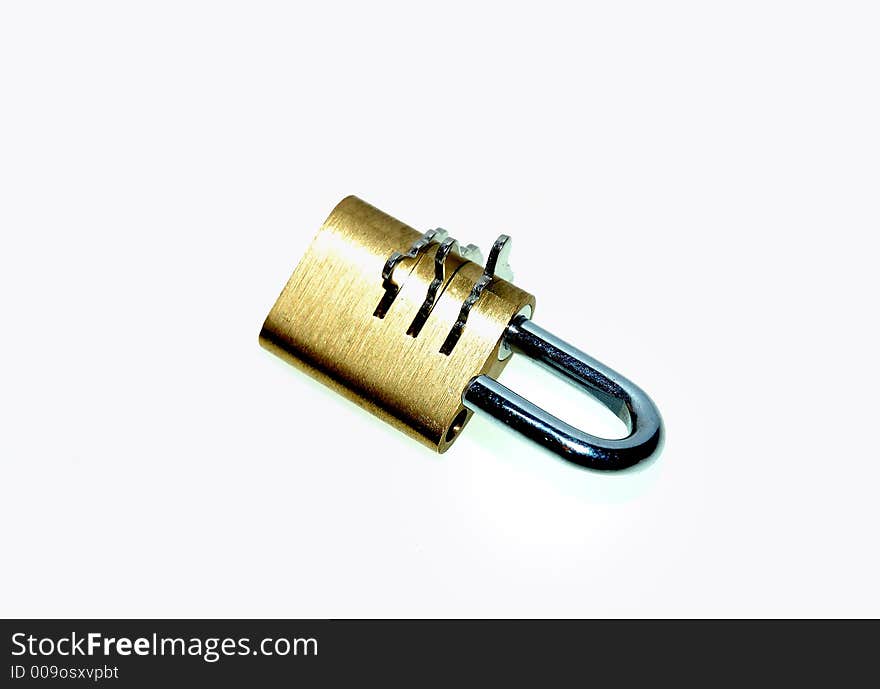 Combination Lock on white background