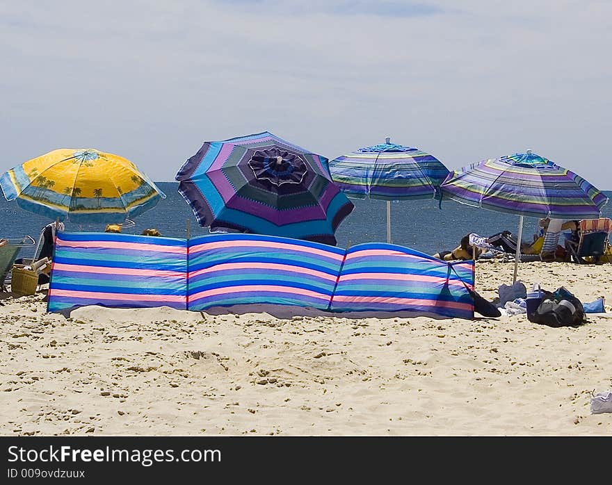 Striped Beach Umbrellas