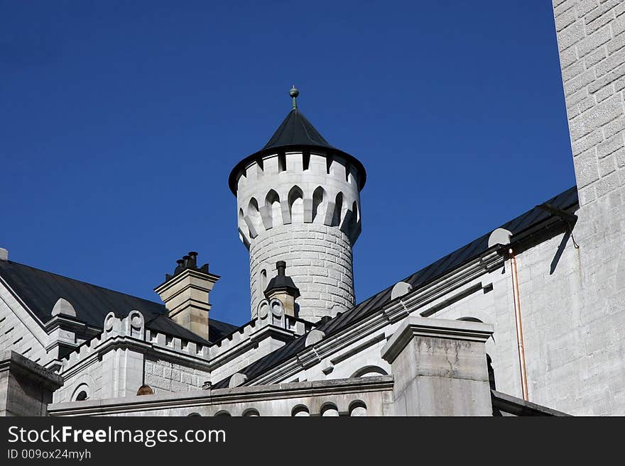 Turret on a castle in southern Germany. Turret on a castle in southern Germany.