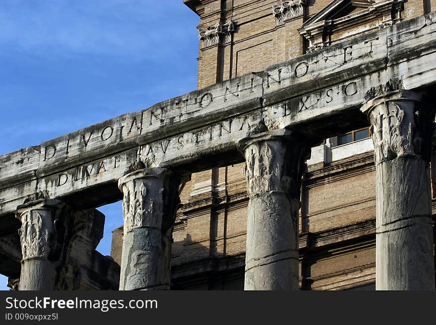 Details of an ancient roman church. Details of an ancient roman church.