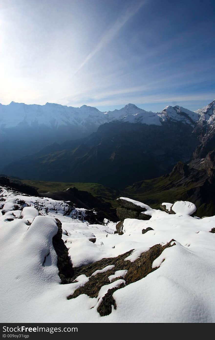 Sunrise in the Alps.