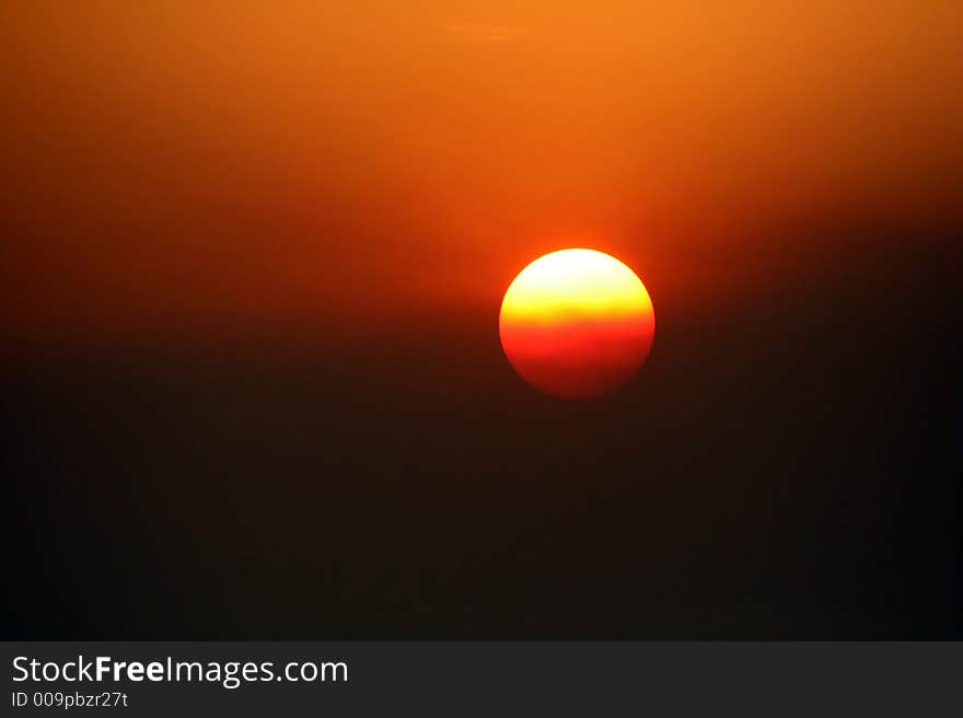 A beautiful of Sunset close up scene.