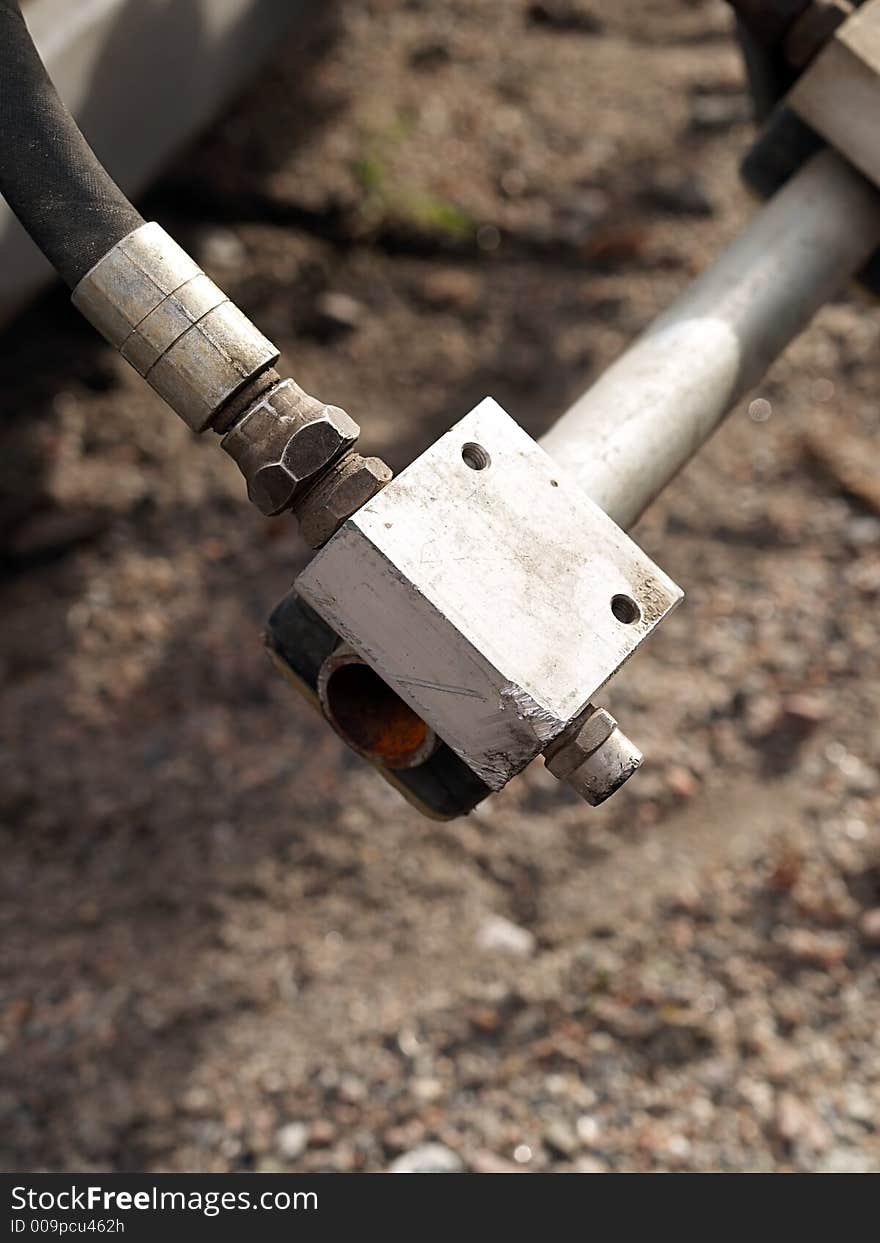 Washing machine sprinkler, close-up