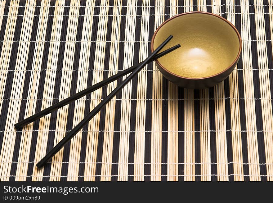 Chopsticks with small pan