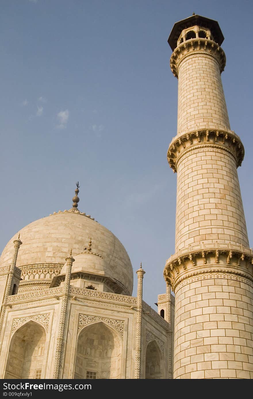 Tower of the Taj Mahal, Agra, India.