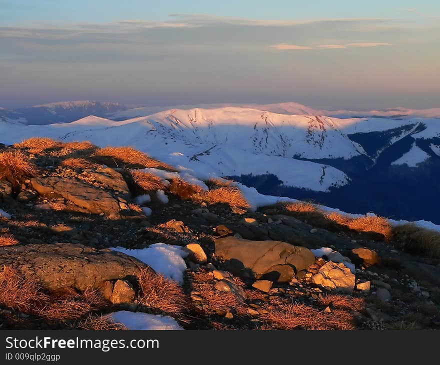 Mountain sunset