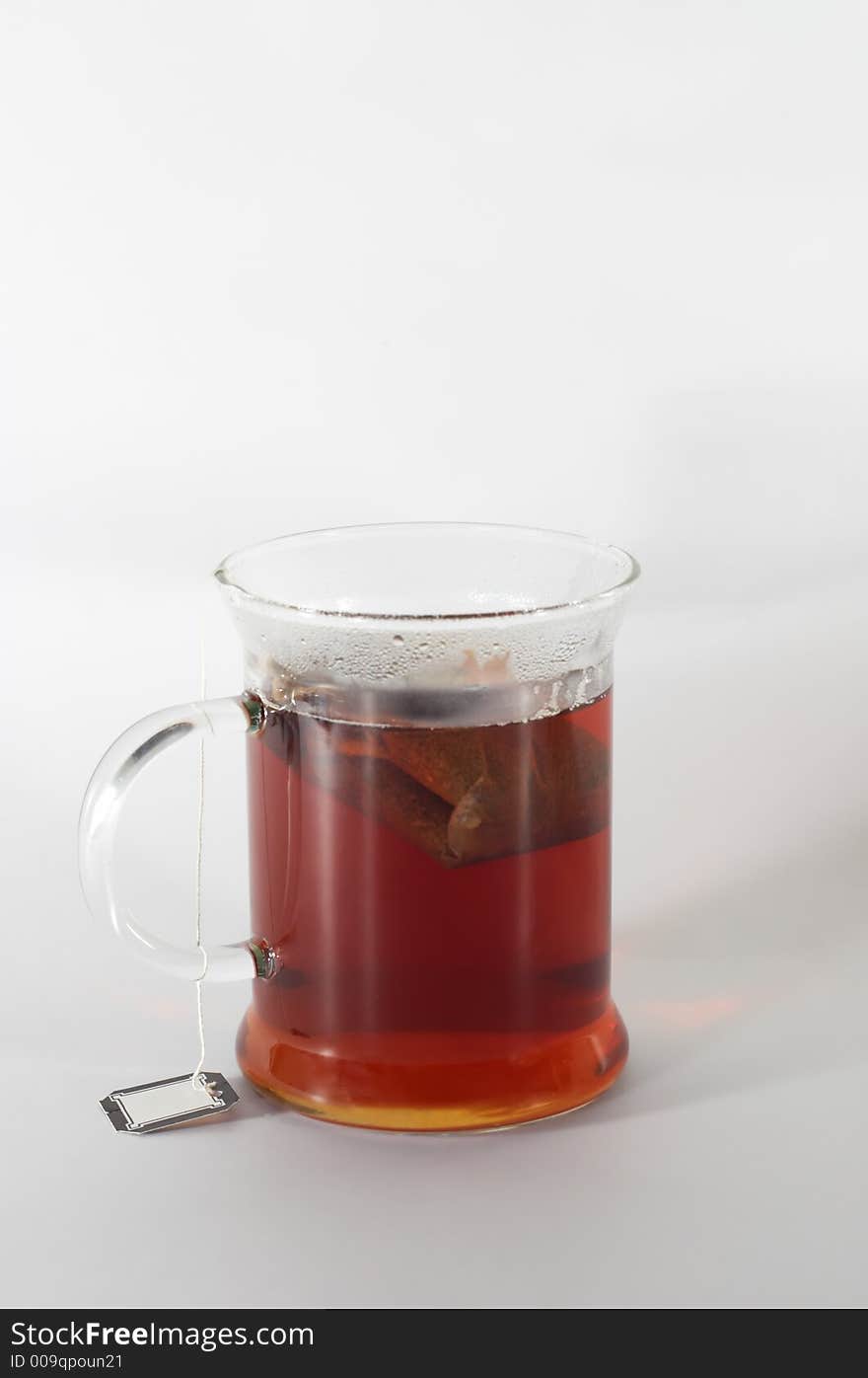 A cup of tea with a tea bag