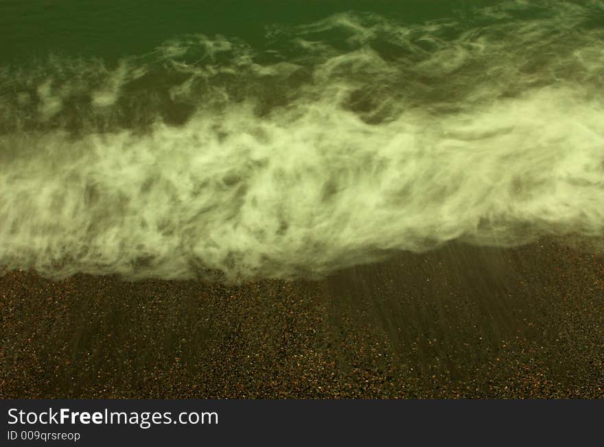 Winter green sea, long exposure, Sochi, Russia