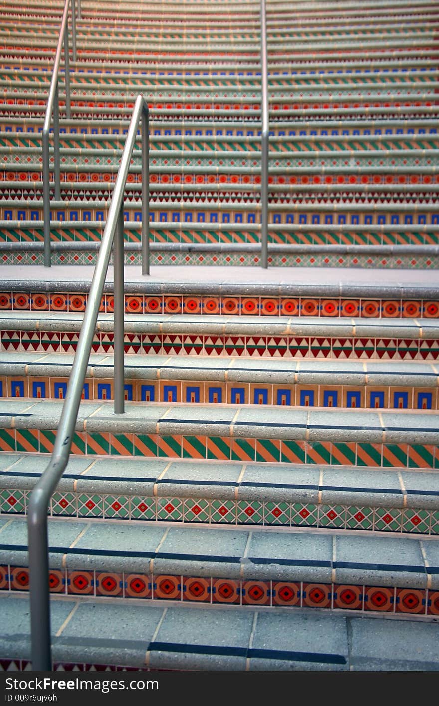 Stairs with a very interesting and varying pattern. Stairs with a very interesting and varying pattern