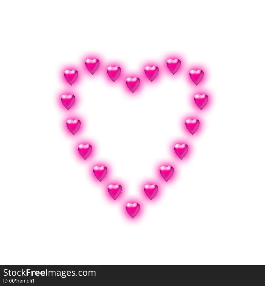 Pink hearts 3