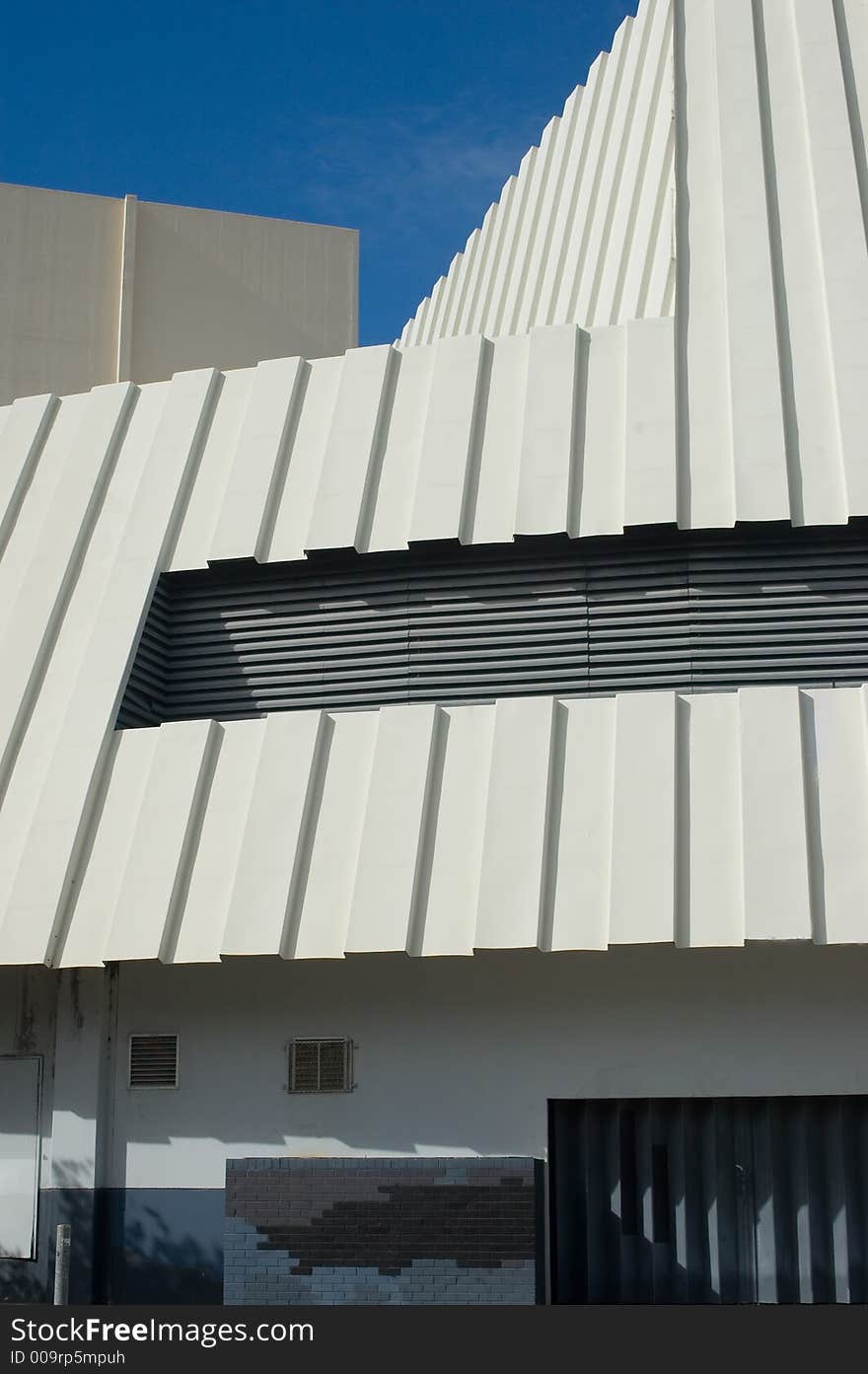 Perth entertainment centre-architectural abstract; made of corrugated iron and steel and concrete