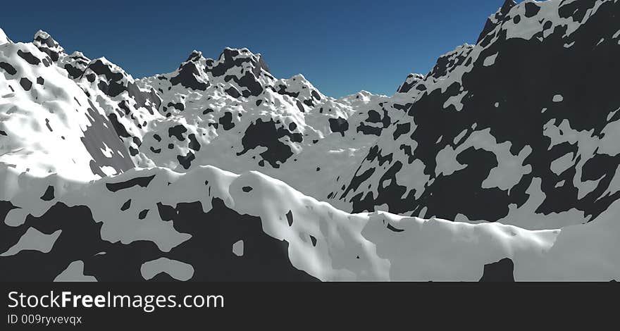 Mountains In Snow