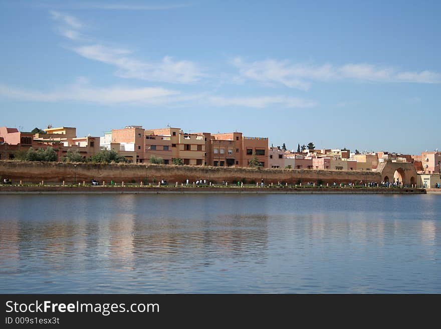 Panoramic view at part of Meknes town (Morocco). Panoramic view at part of Meknes town (Morocco)