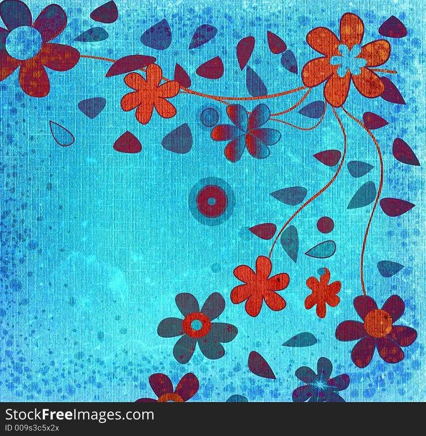 Grunge flowers