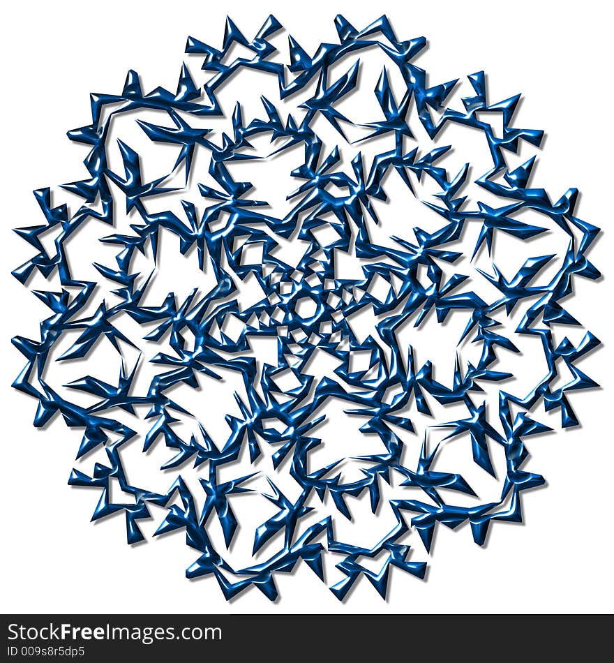 Metal snowflake - Christmas spider net illustration