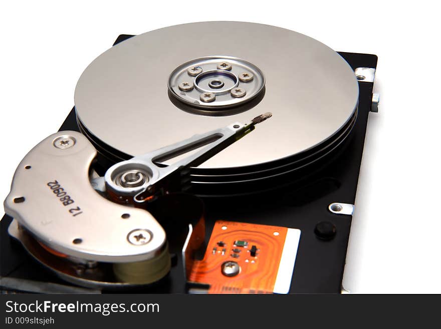 Disk Drive on White Background