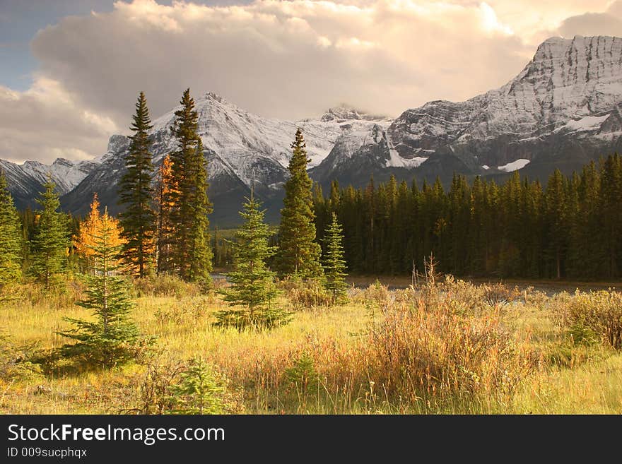 A typical scene in the Canadian Rockies. A typical scene in the Canadian Rockies