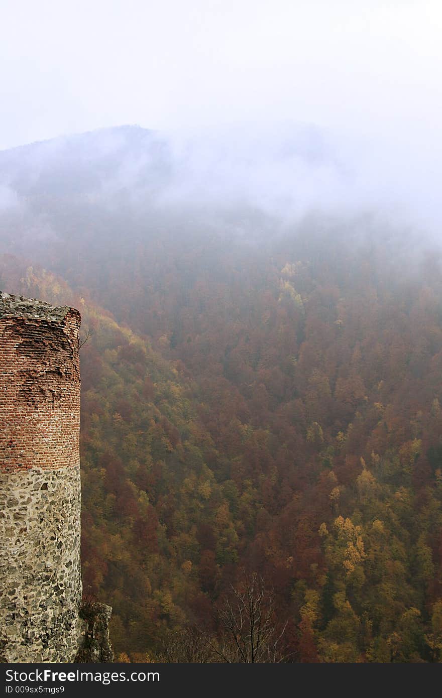 On top of the forest from Poenari Castle the original Vlad Tepes (Dracula) headquarter