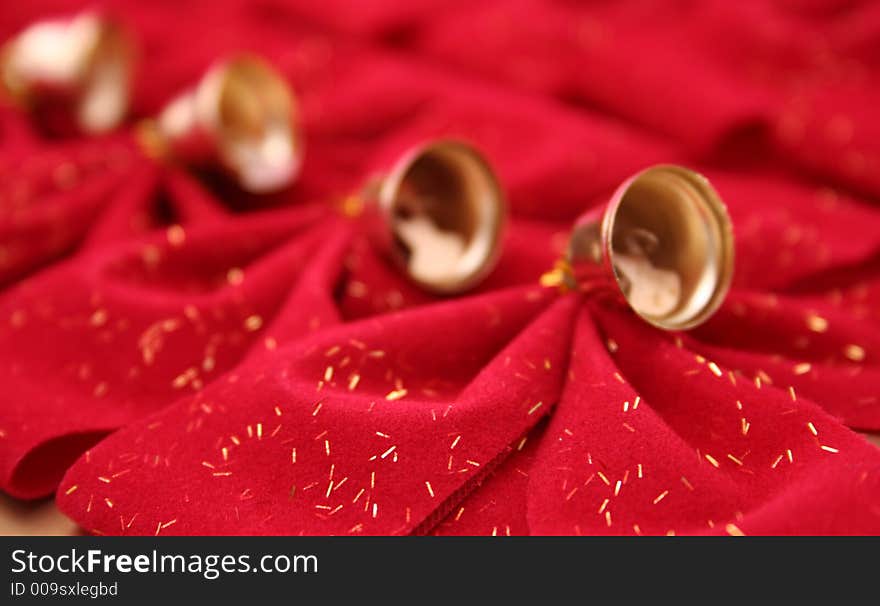 Christmas Bows Close-up, Shallow DOF, Focus on Ribbon