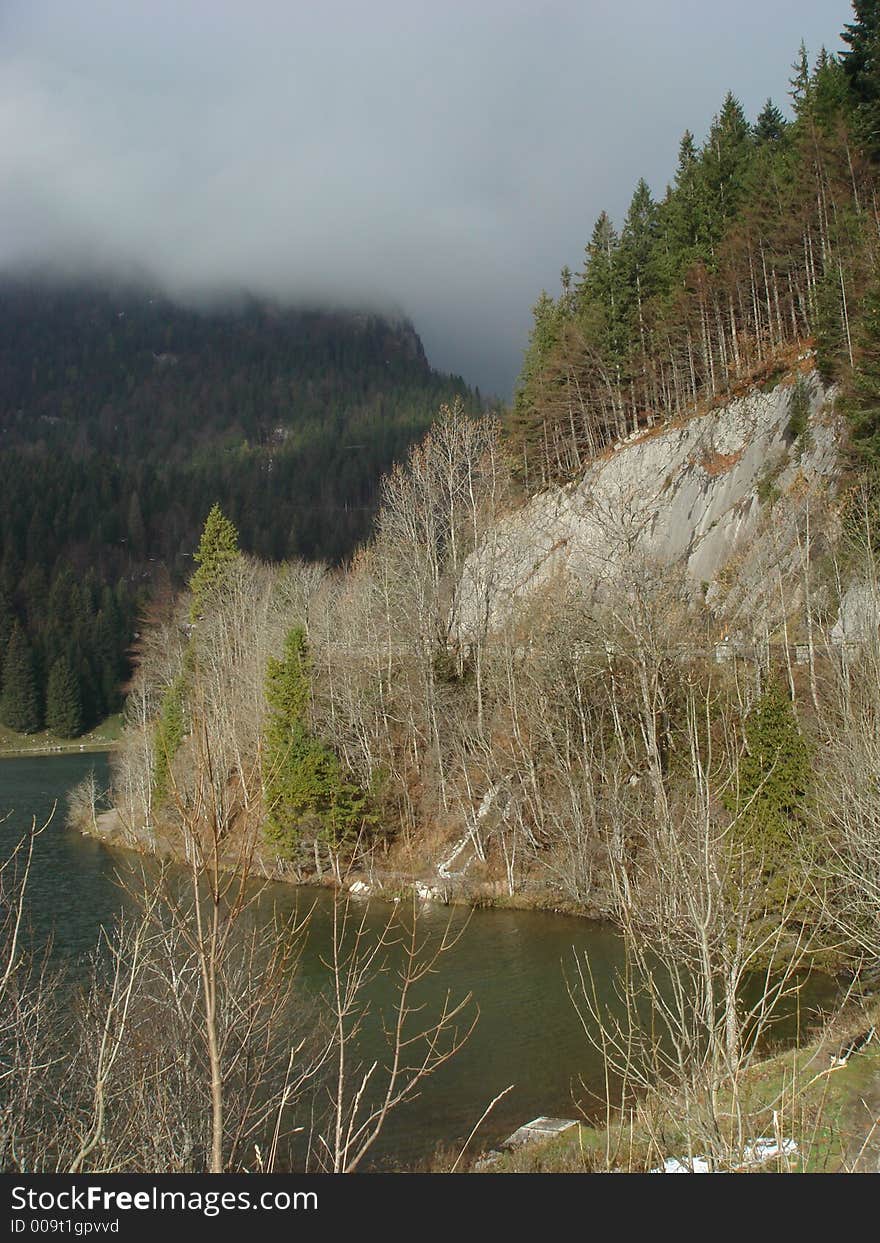 A lake in the Bavarian mountains. Nov. 06. A lake in the Bavarian mountains. Nov. 06