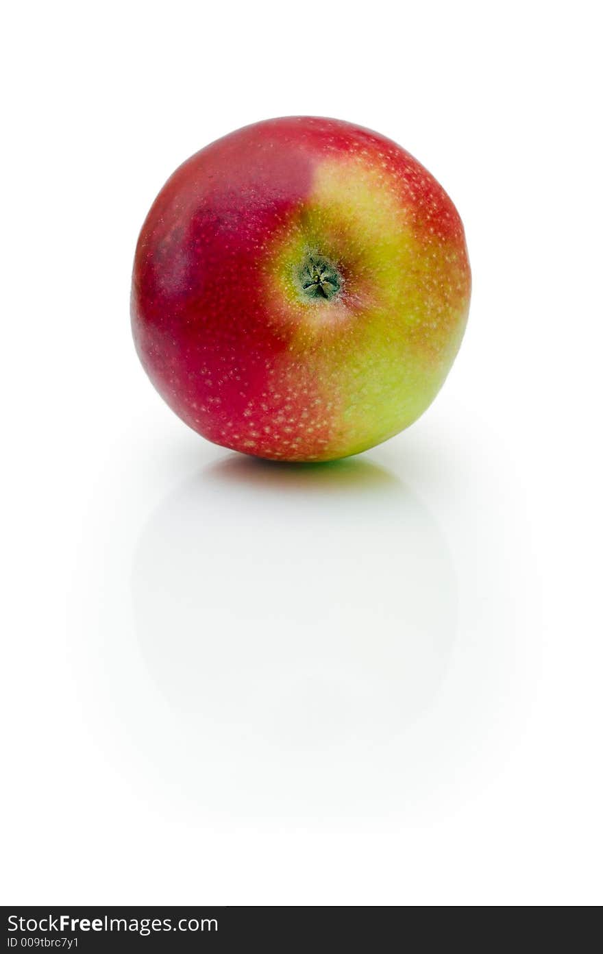 An apple on isolated white background