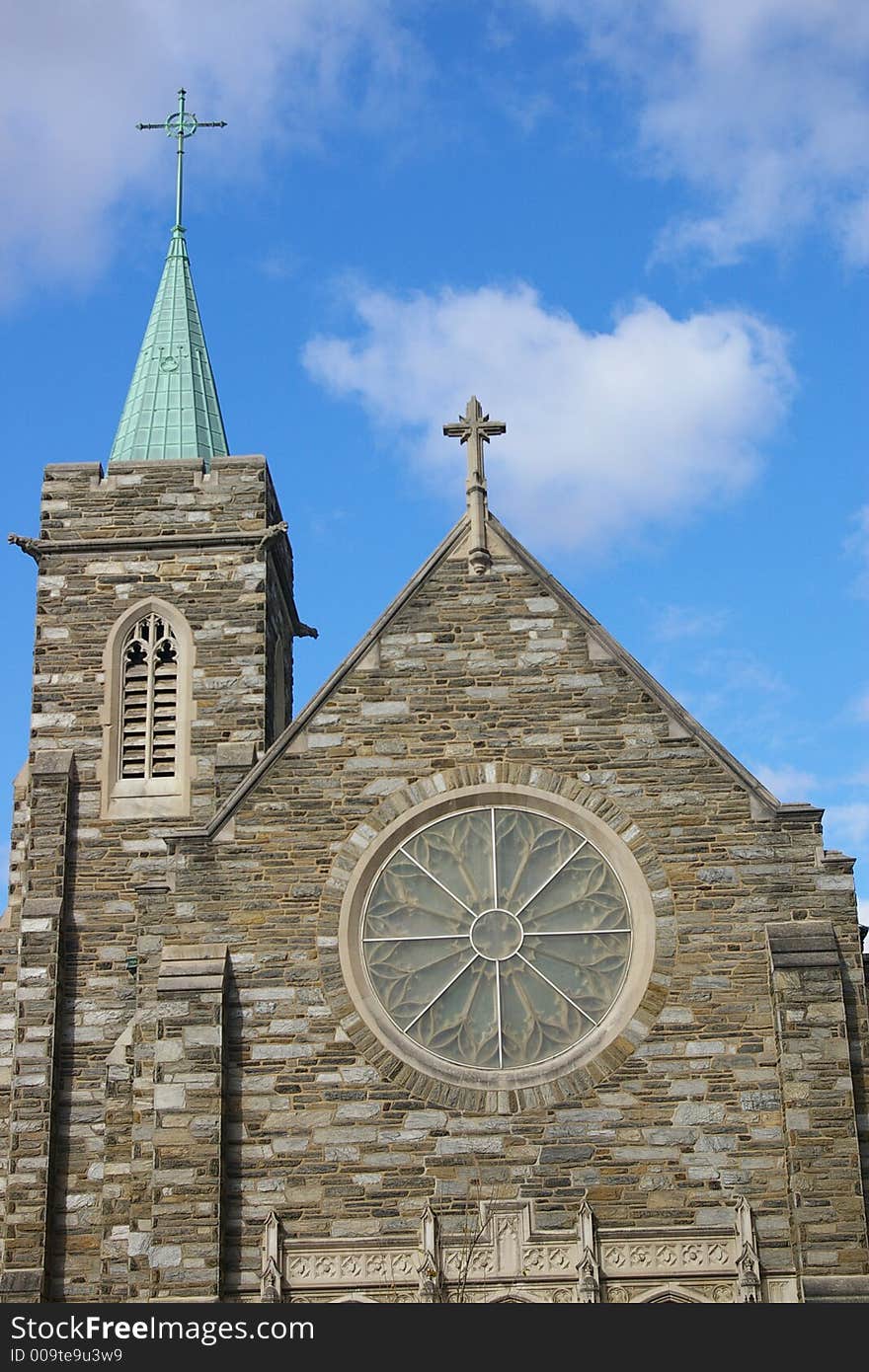 This is a typical style of church that can be found in Pennsylvania and the United States.